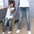 Girls' mid-rise jeans