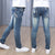 Girls' mid-rise jeans